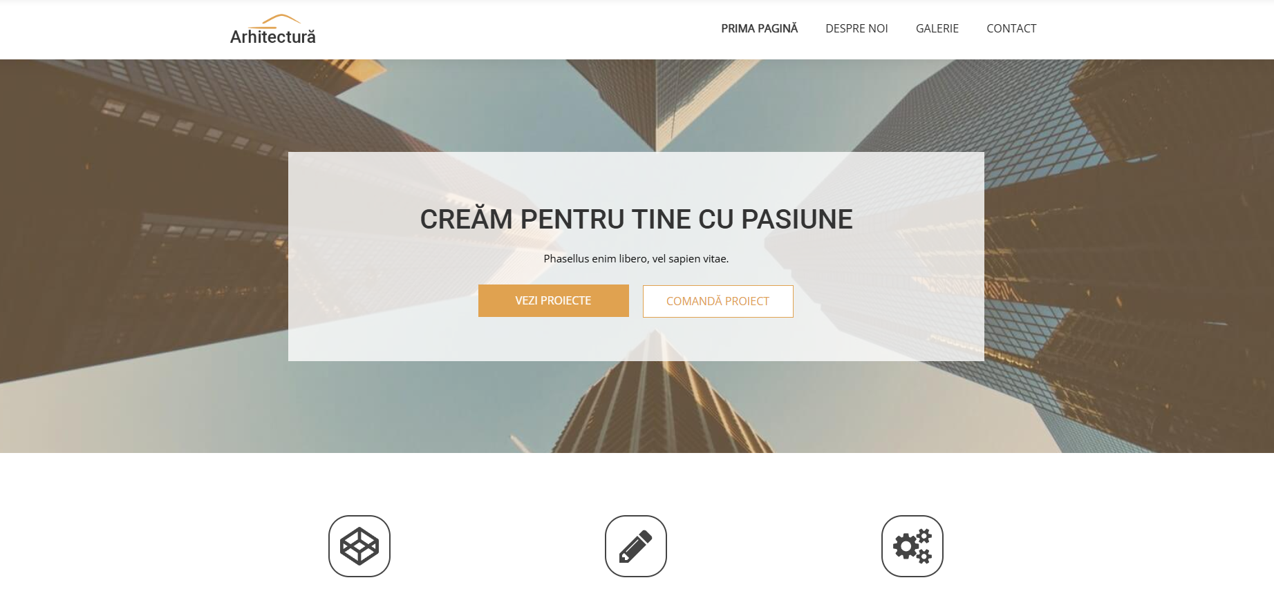 Website template arhitectura