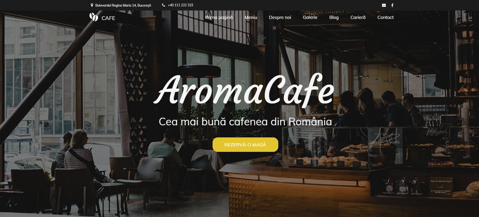 Website template cafenea